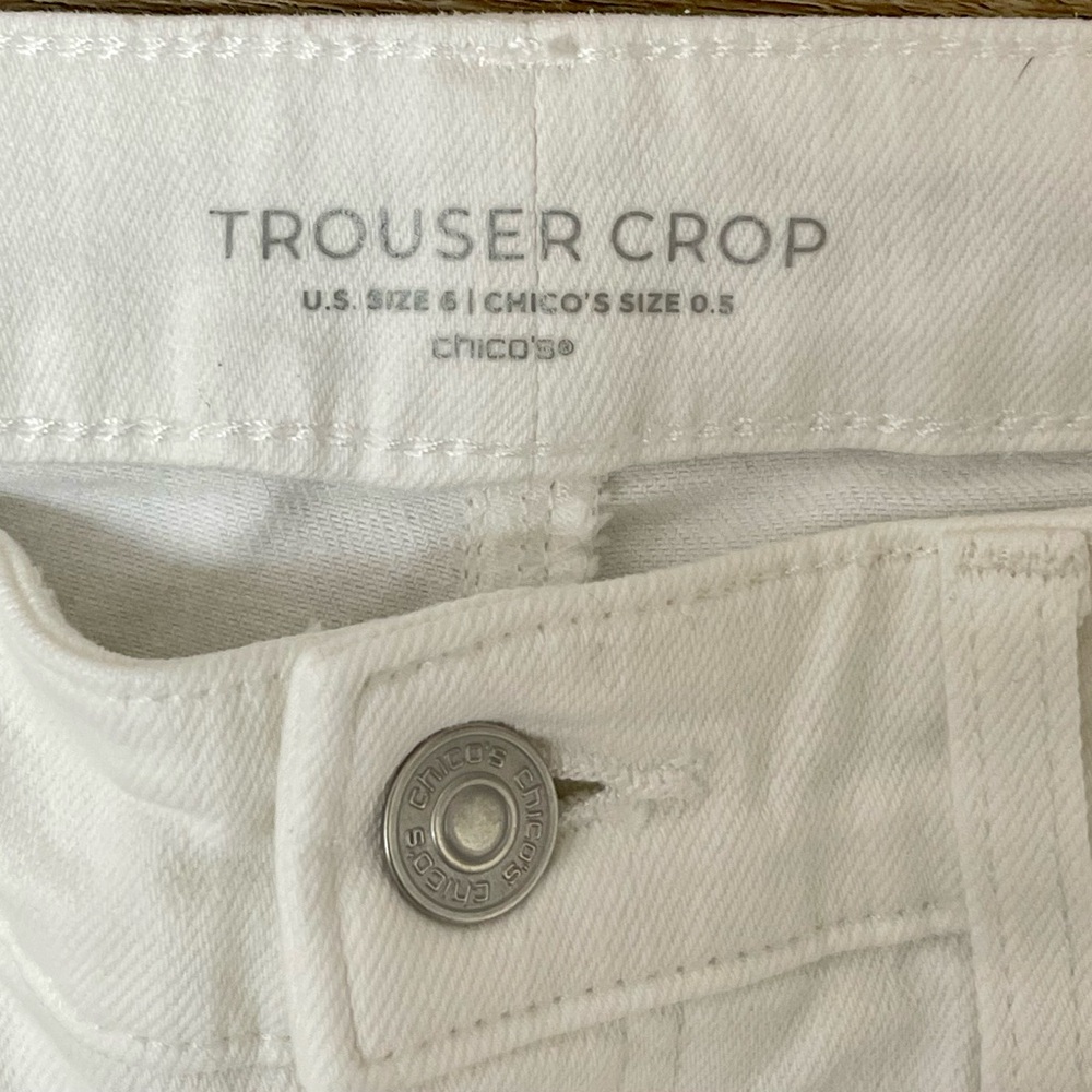 Chico's white trouser crop - Picture 2 of 9